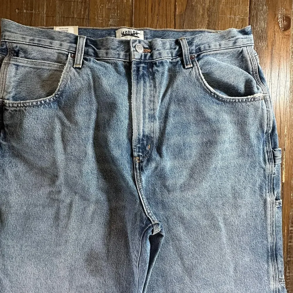 AGOLDE‎ JEANS WOMEN'S 32 LIGHT WASH CARPENTER STRAIGHT LEG NWT - Picture 3 of 9